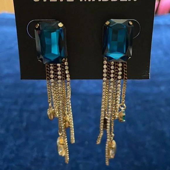 Steve Madden Earrings Colorful Dangle Bling Earrings Sold Out in Stores 🆕 💎 - Picture 10 of 11
